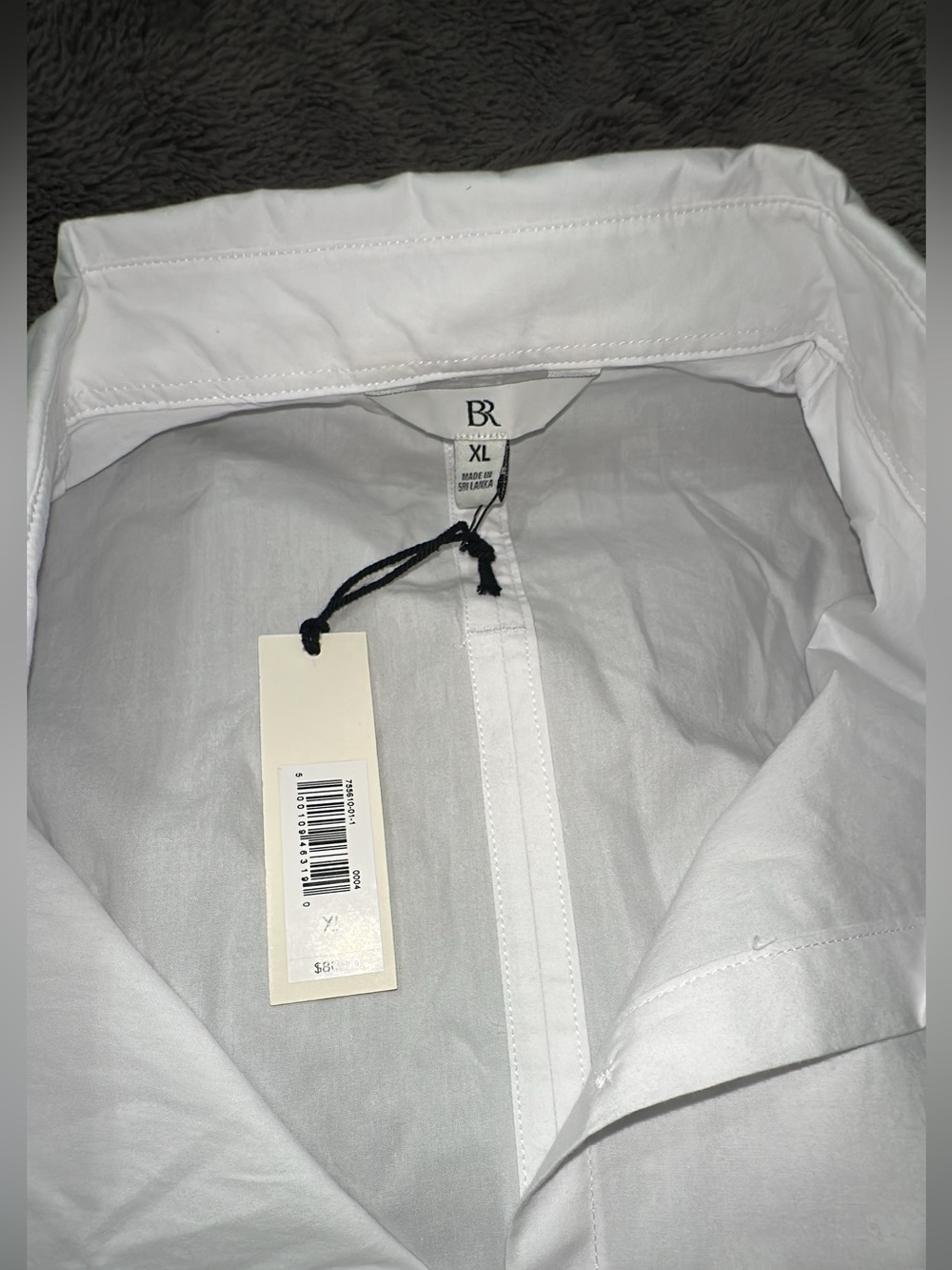 Banana Republic NWT white shirt pit to pit 25 (mic41) - Picture 5 of 9